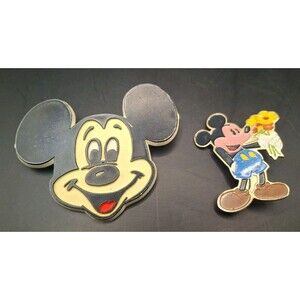 Set Of 2 Mickey Mouse Pins Vintage Disney Memorabilia